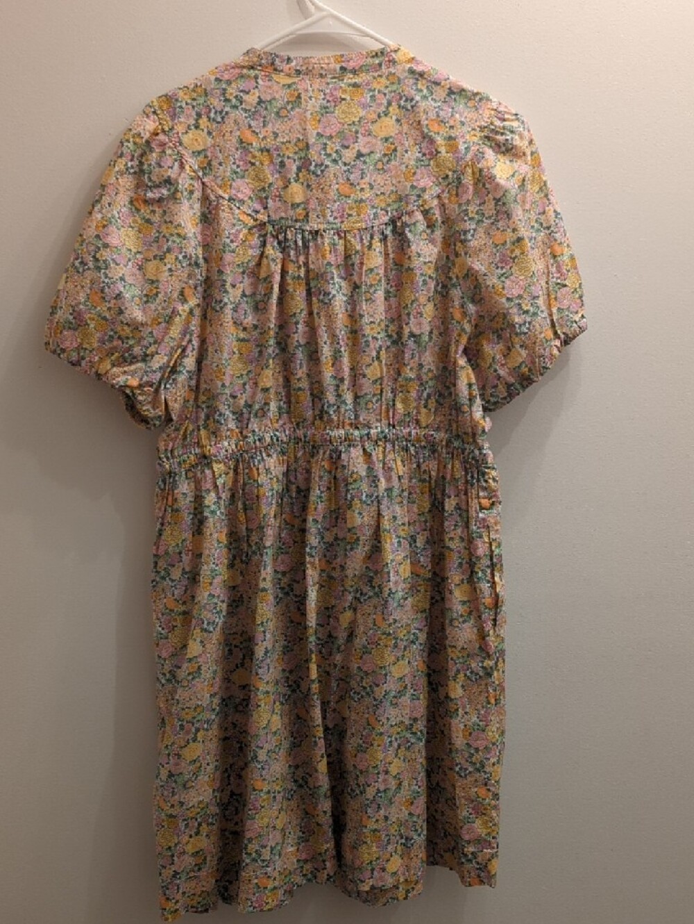 J. Crew × Liberty Fabric Pastel Floral Short Sleeve Dress, Women's XXL - Picture 8 of 9